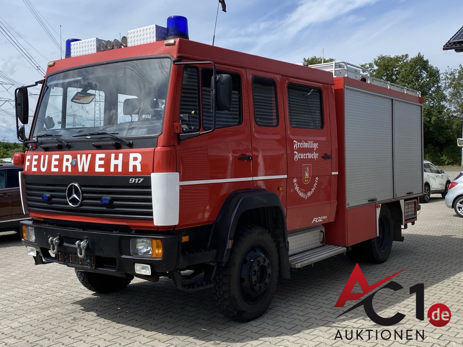 MB 917 AF So. KFZ Löschfahrzeug LF 8/6 Allrad Aufbau FGL METZ
